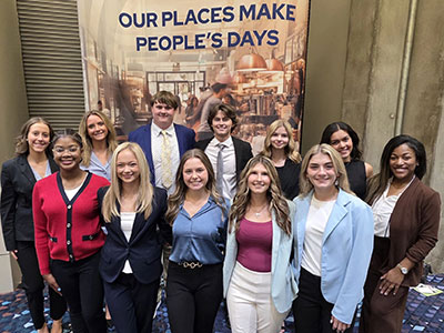 Group of Real Estate students at conference