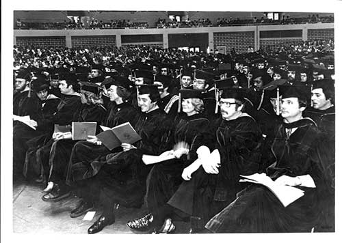 Graduation class at the Civic Center.