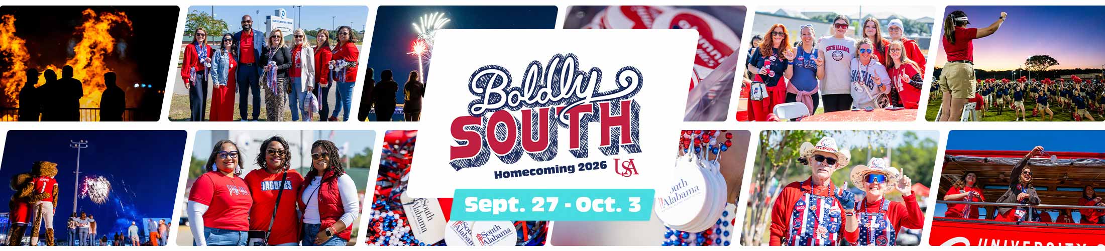 Boldly South Homecoming 2026 Sept. 27-Oct. 3